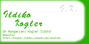 ildiko kogler business card